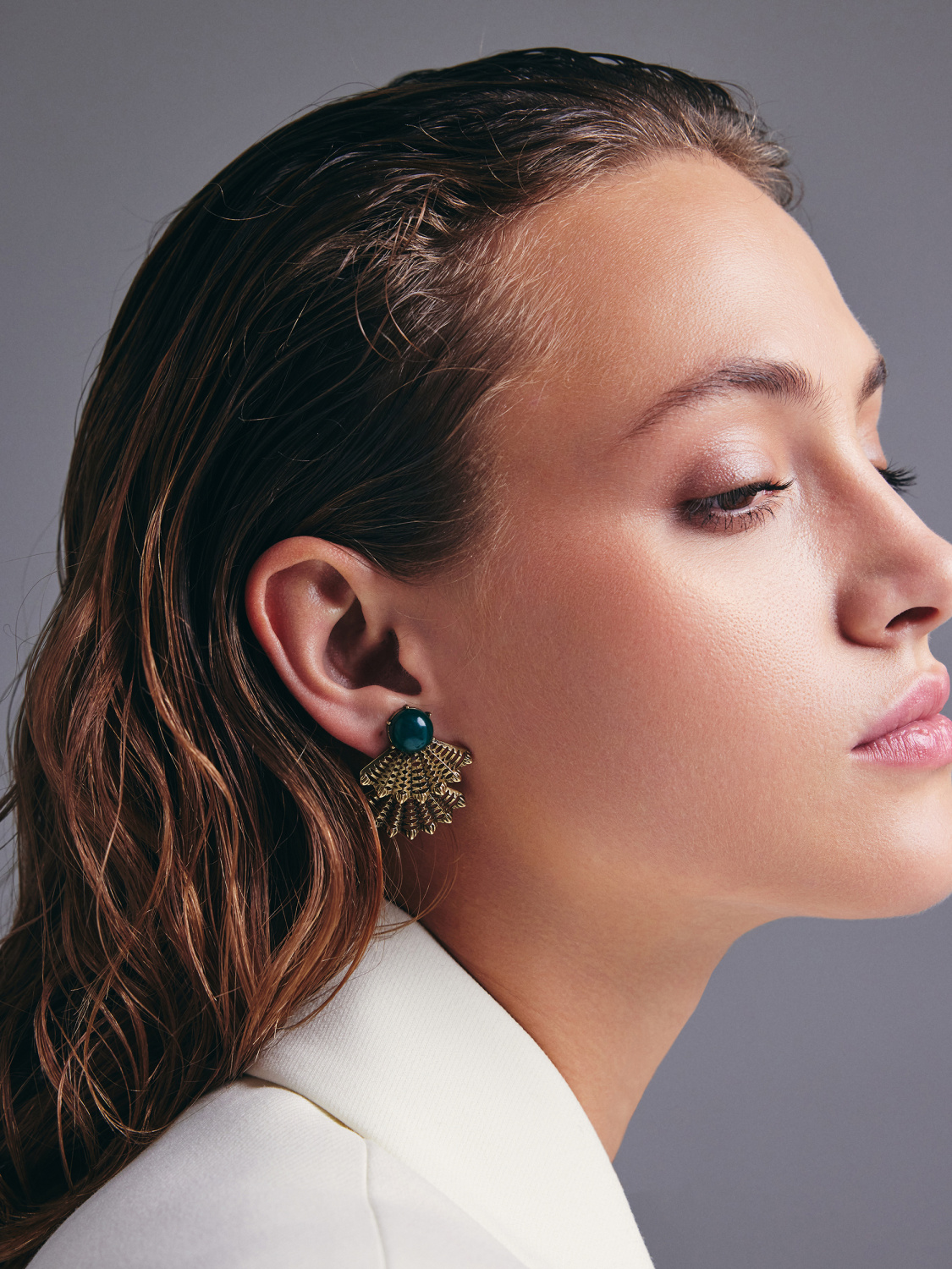 OR2809 VERDE Earings VENTAGLIO