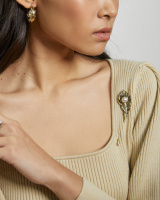 SP2907 PEARL Broosh feather with pearls