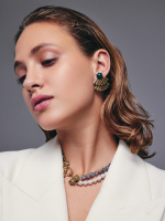OR2809 VERDE Earings VENTAGLIO