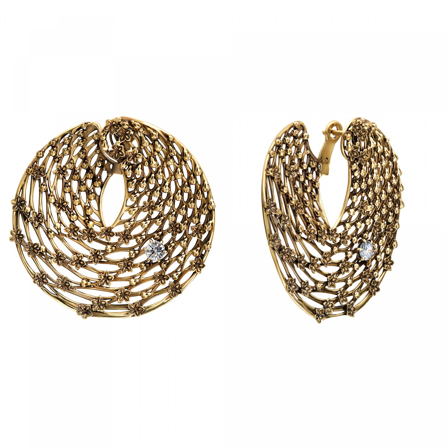OR6271 Earings VORTICE DI FIORI