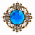SP1854 PERLA BLU Broosh/Necklace ORDINE FIORENTINO