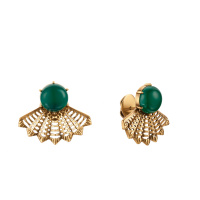 OR2809 VERDE Earings VENTAGLIO