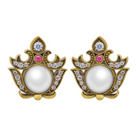 OR0606 Earings пусеты CORONA малые