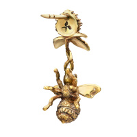 OR2104 CRYSTAL Earings пусеты Bumblebee sul trifoglio