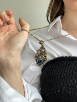 SP2032 BLU Necklace/Broosh SIGNORE DEI MARI
