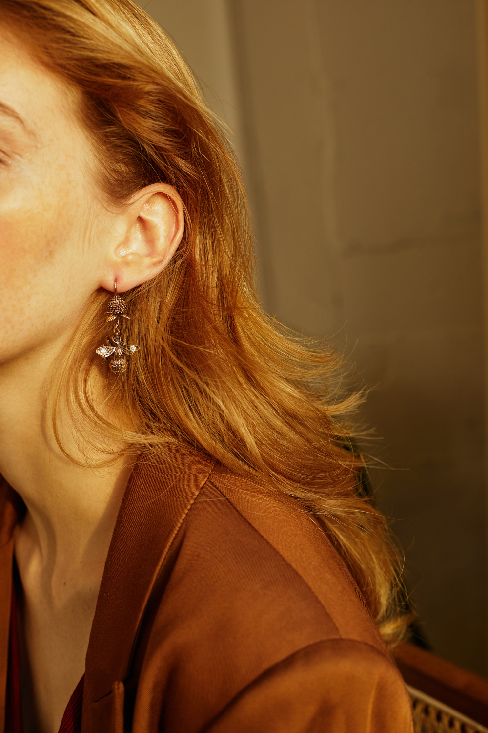 OR2004 CRYSTAL Earings Bumblebee sul trifoglio