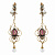 OR0107 GRANAT/OLIVE Earings Ragno Art Nouveau