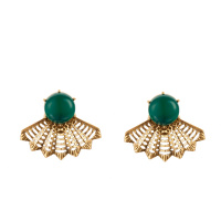 OR2809 VERDE Earings VENTAGLIO