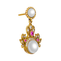 OR1306 Earings пусеты CORONA с подвеской