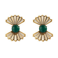 OR2809 VERDE Earings VENTAGLIO