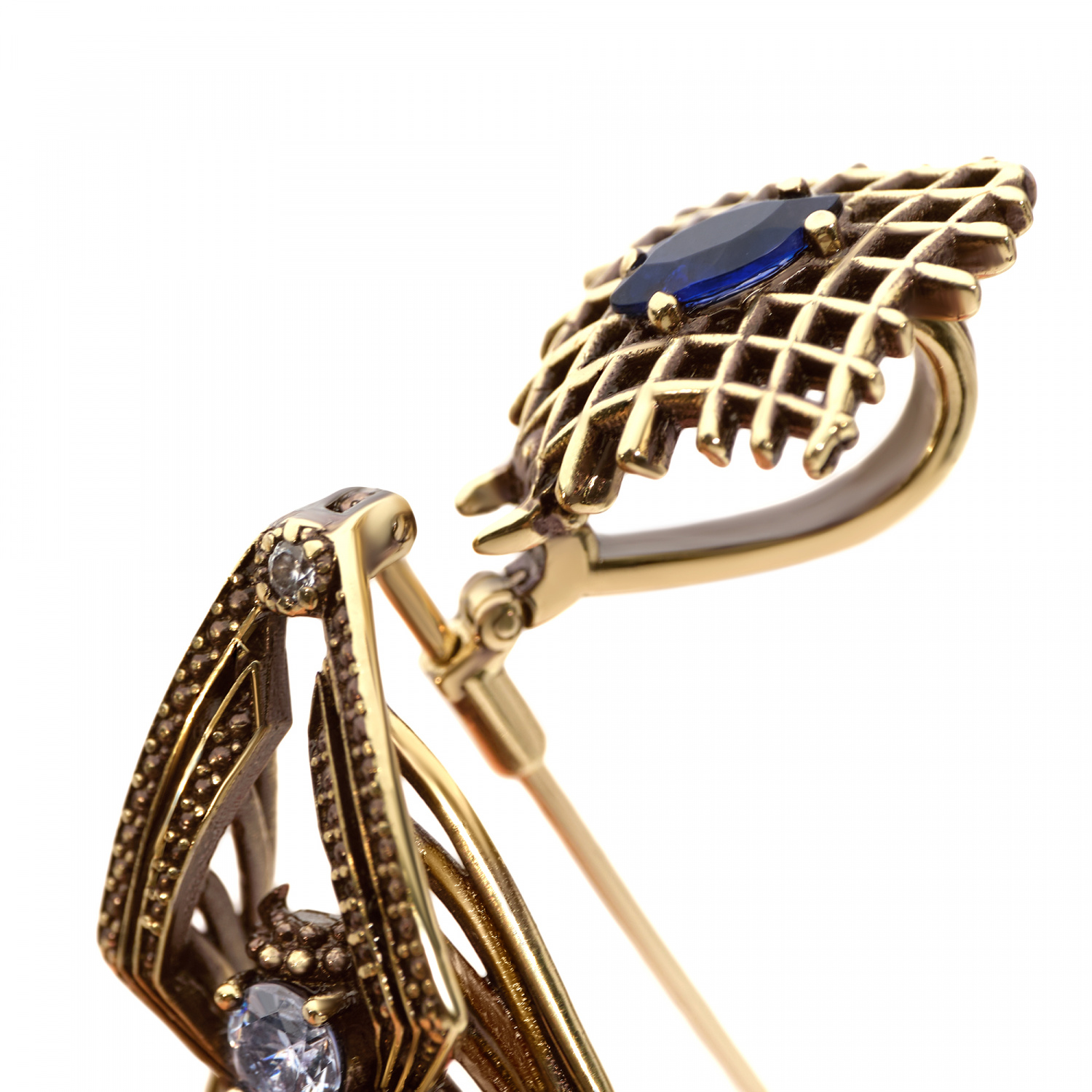 SP310721 TANZANITE Necklace/Broosh RAGNO ART DECO