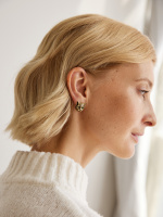 OR3202 Earings пусеты GATTO E TOPO
