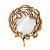 CO2907 PEARL Broosh/Necklace feather with pearls