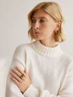 OR3202 Earings пусеты GATTO E TOPO