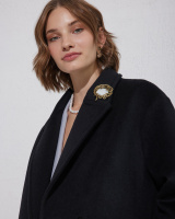 CO2907 PEARL Broosh/Necklace feather with pearls