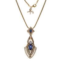 SP310721 TANZANITE Necklace/Broosh RAGNO ART DECO