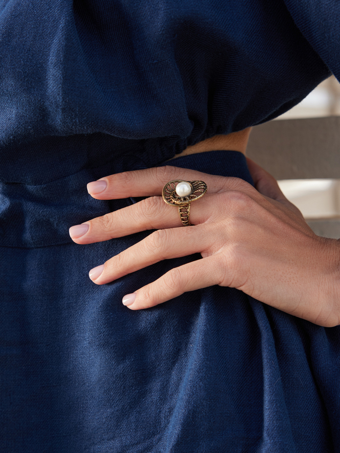 AN1729 PEARL  Ring ARCLET