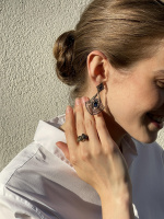 OR310721 TANZANITE Earings RAGNO ART DECO