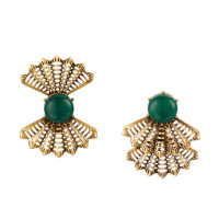 OR2809 VERDE Earings VENTAGLIO