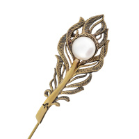 SP2907 PEARL Broosh feather with pearls